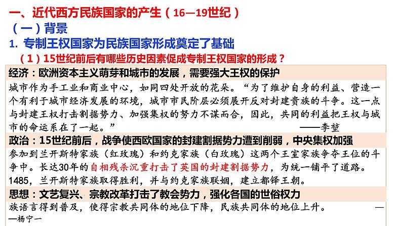 2022-2023学年高中历史统编版（2019）选择性必修一第12课 近代西方民族国家与国际法的发展 课件04