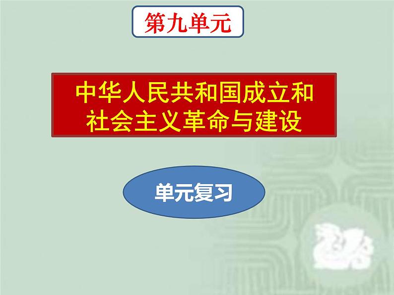 高中历史必修上 第九单元《本单元综合与测试》名校名师课件第1页