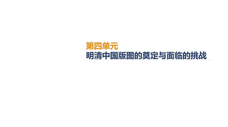 高中历史必修上 第四单元《本单元综合与测试》多媒体精品课件01