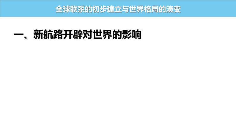 2021-2022学年高中历史统编版（2019）必修中外历史纲要下册第7课 全球联系的初步建立与世界格局的演变 课件第2页