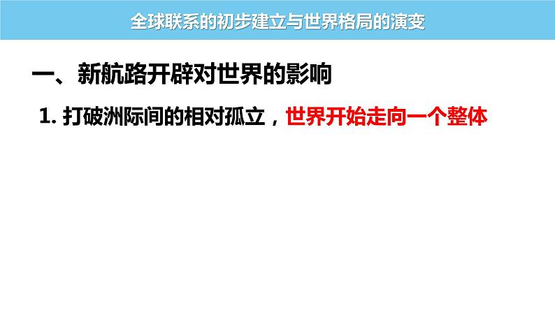 2021-2022学年高中历史统编版（2019）必修中外历史纲要下册第7课 全球联系的初步建立与世界格局的演变 课件第4页