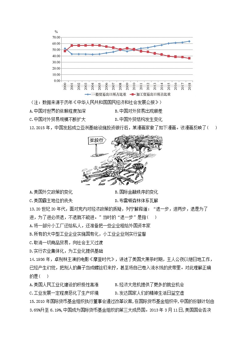 2022-2023学年统编版（2019）选择性必修2第三单元 商业贸易与日常生活 A卷 基础夯实第3页