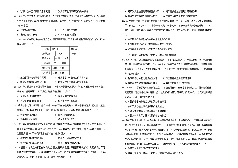 高中历史选修三 第六单元文化的传承与保护达标检测卷 (含答案)02