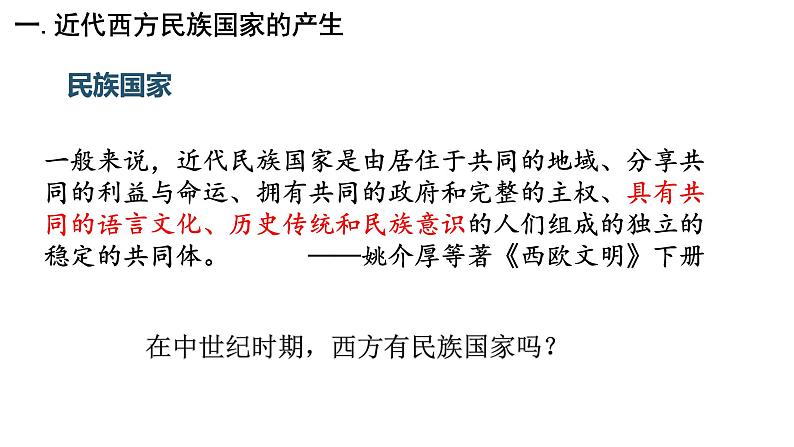 2022-2023学年高中历史统编版（2019）选择性必修一第12课 近代西方民族国家与国际法的发展 课件第2页