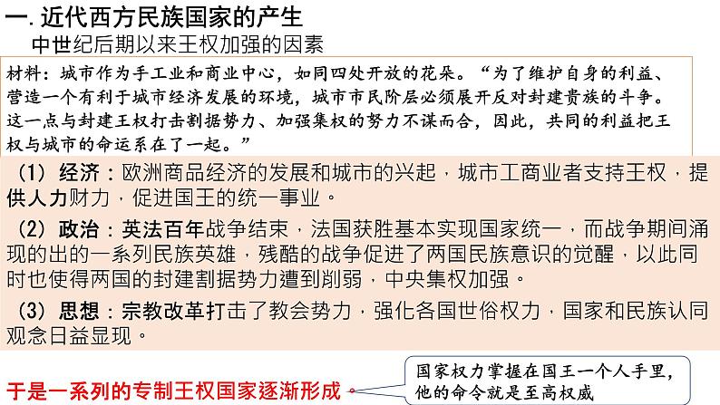 2022-2023学年高中历史统编版（2019）选择性必修一第12课 近代西方民族国家与国际法的发展 课件第4页