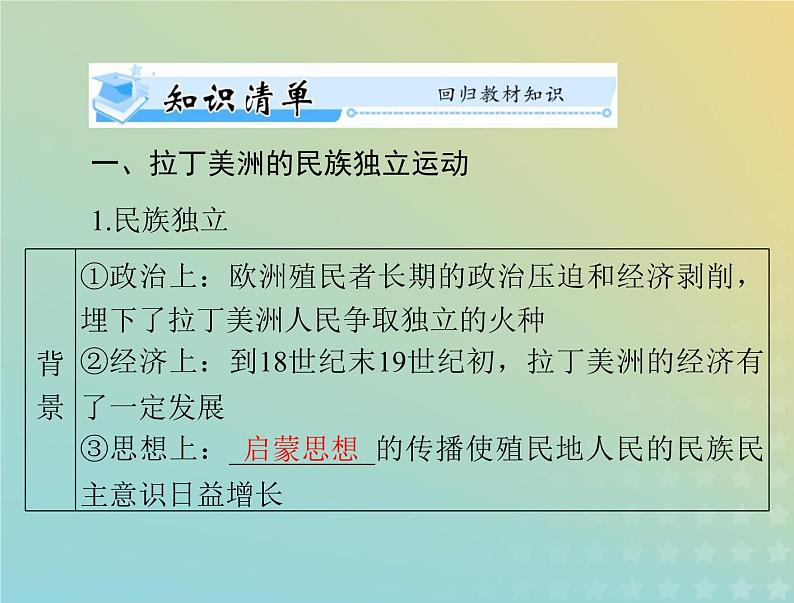 2023版新教材高考历史一轮总复习第六单元第13课亚非拉民族独立运动课件部编版必修中外历史纲要下第3页