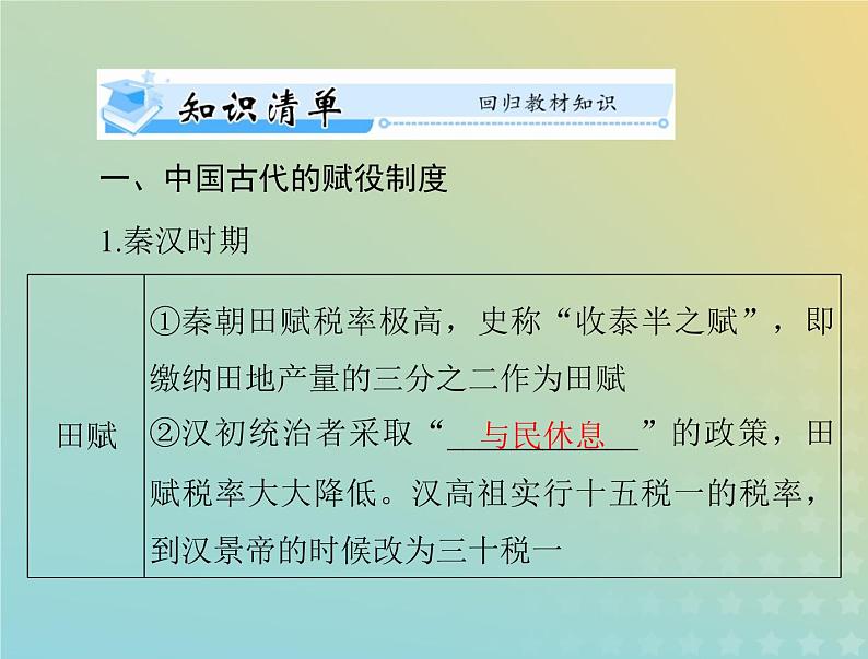 2023版新教材高考历史一轮总复习第五单元第16课中国赋税制度的演变课件部编版选择性必修1第3页