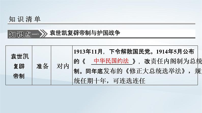 2023版新教材高考历史一轮总复习第四单元第13讲北洋军阀统治时期的政治经济与文化课件03