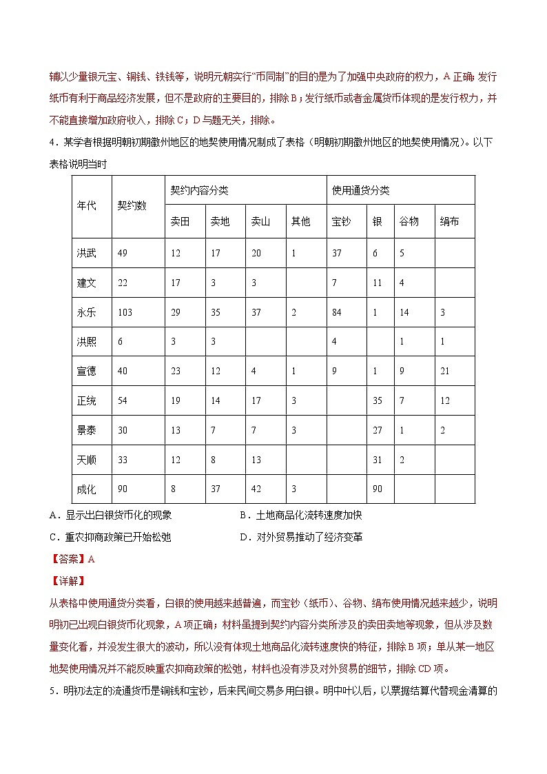 第5单元 货币与赋税制度（基础过关卷）-【单元过关卷】高二历史同步单元测试卷（选择性必修1）02