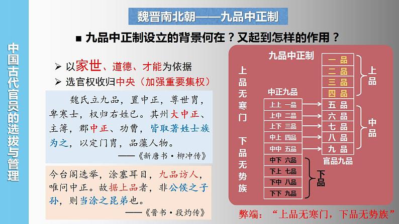 2022-2023学年统编版（2019）高中历史选择性必修1第5课 中国古代官员的选拔与管理 课件08