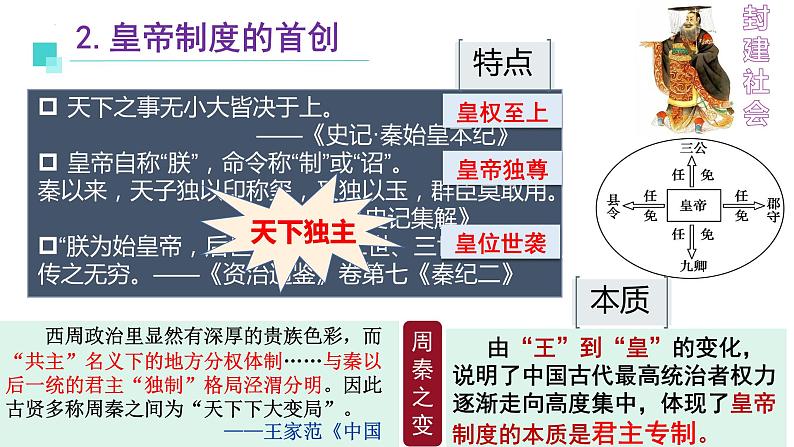 2022-2023学年高中历史统编版2019选择性必修1第1课 中国古代政治制度的形成和发展 课件第6页