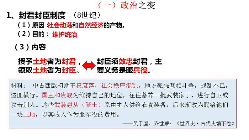 2022-2023学年高中历史统编版2019必修中外历史纲要下册第3课中古时期的欧洲 课件（28张）第5页