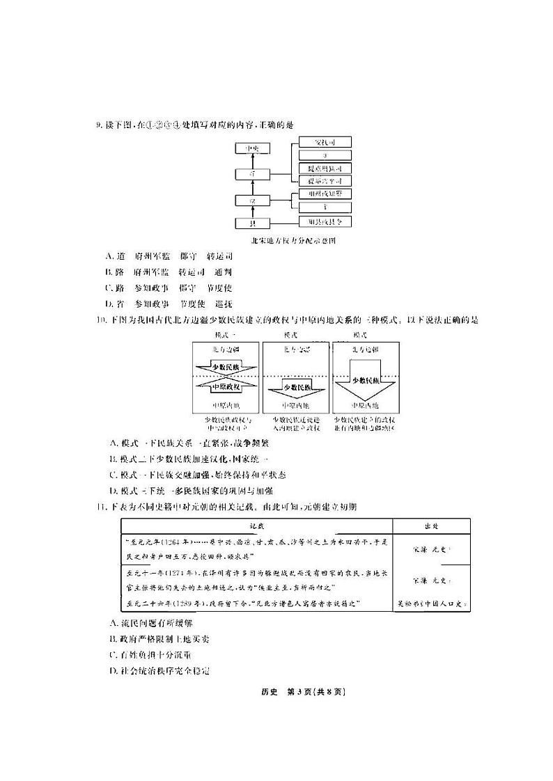 辽宁省名校联盟2022年高三9月份联合考试历史试卷含答案解析03