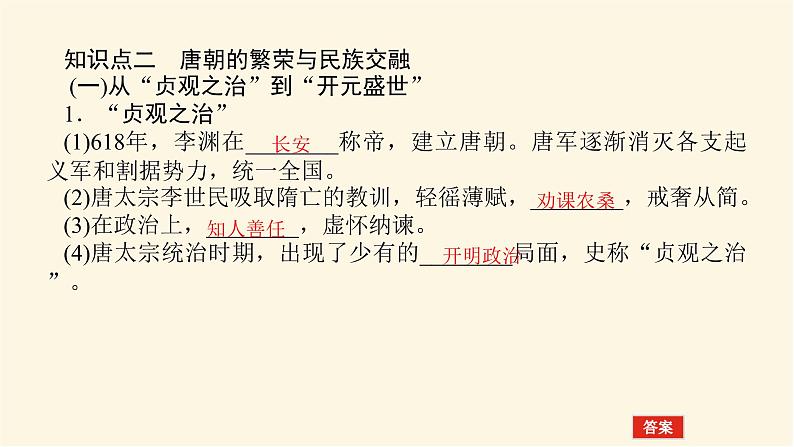 统编人教版高中历史中外历史纲要上册第二单元三国两晋南北朝的民族交融与隋唐统一多民族封建国家的发展导学案+课件08