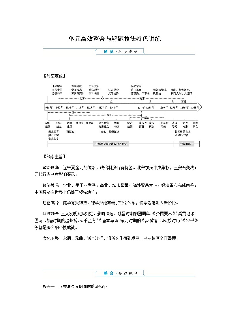 单元高效整合与解题技法特色讲练  03第1页