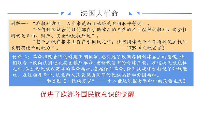 2021-2022学年高中历史统编版（2019）选择性必修1第12课 近代西方民族国家与国际法的发展 课件08