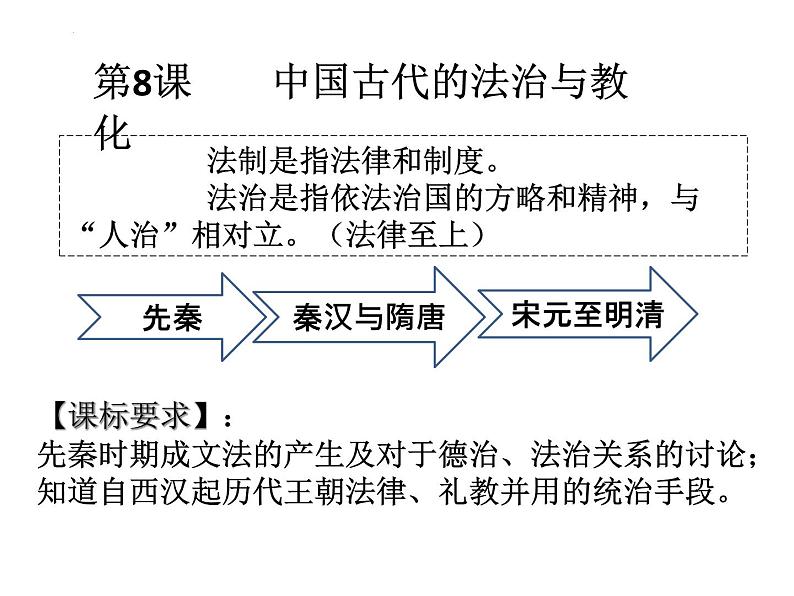 2021-2022学年统编版高中历史选择性必修1第8课 中国古代的法治与教化 课件02