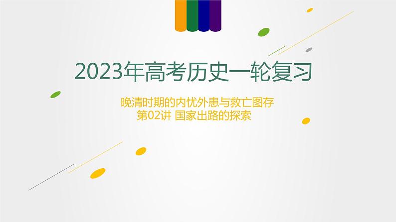 第02讲 国家出路的探索（讲）-2023年高考历史一轮复习讲练测（新教材专用）第1页