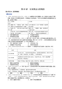 第05讲 辽宋夏金元的统治（练）-2023年高考历史一轮复习讲练测（新教材专用）