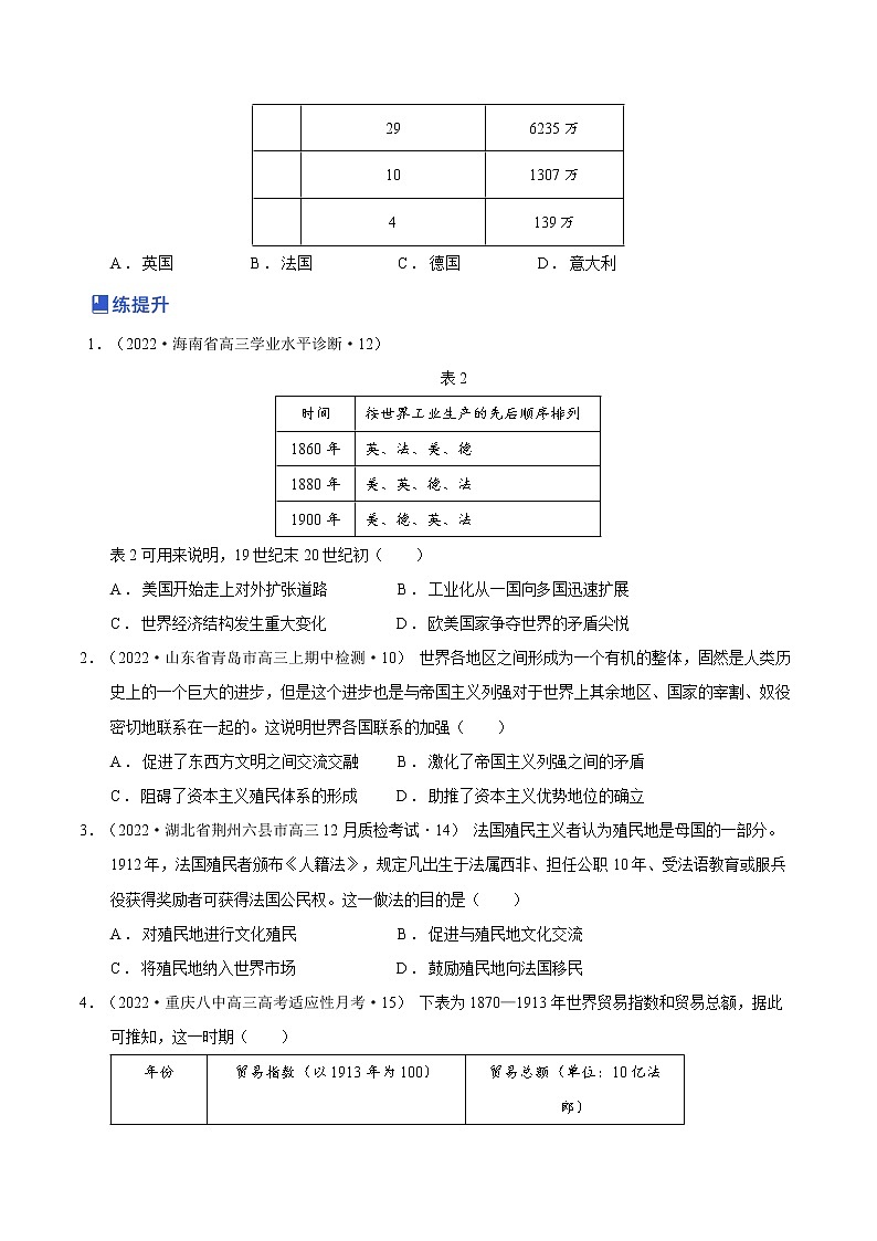 第06讲  世界殖民体系与亚非拉民族独立运动（学生版）第2页