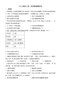 江苏省南通市2022-2023学年高三上学期第一次质量监测历史试题及答案