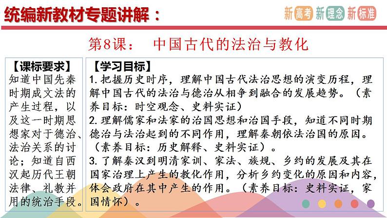 2022-2023学年高中历史统编版（2019）选择性必修一第8课 中国古代法治与教化 课件03