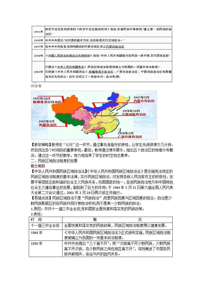 统编版（选择性必修一）《国家制度与社会治理》教学设计 第13课当代中国的民族政策03
