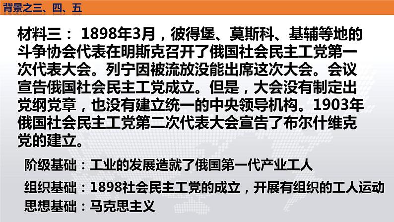 2021-2022学年高中历史统编版（2019）必修中外历史纲要下册第15课 十月革命的胜利与苏联的社会主义实践 课件第6页