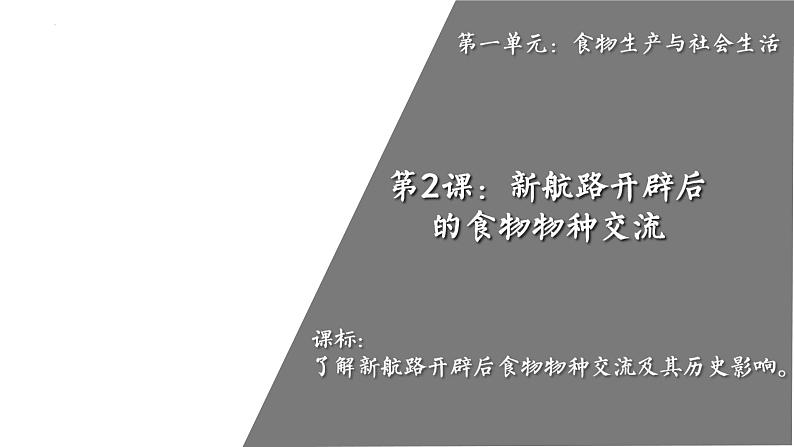 2021-2022学年高中历史统编版（2019）选择性必修二第2课 新航路开辟后的食物物种交流 课件04