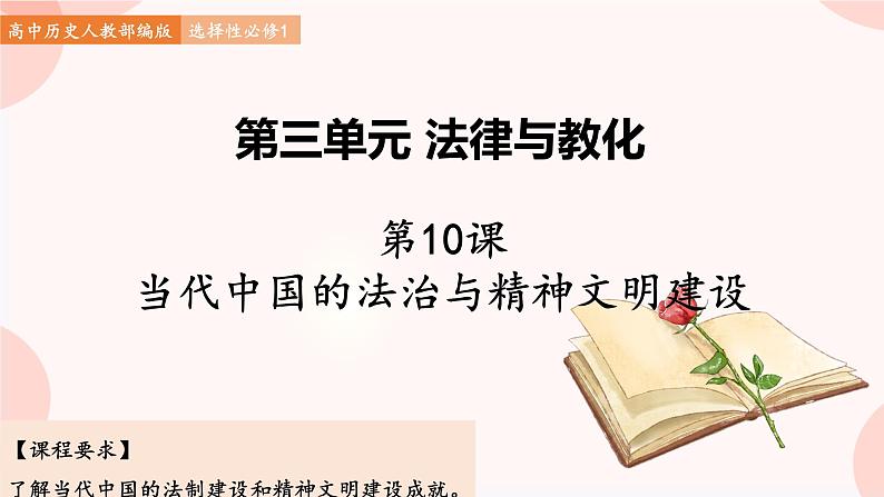 第10课 当代中国的法治与精神文明建设 课件 高中历史人教部编版 选择性必修101