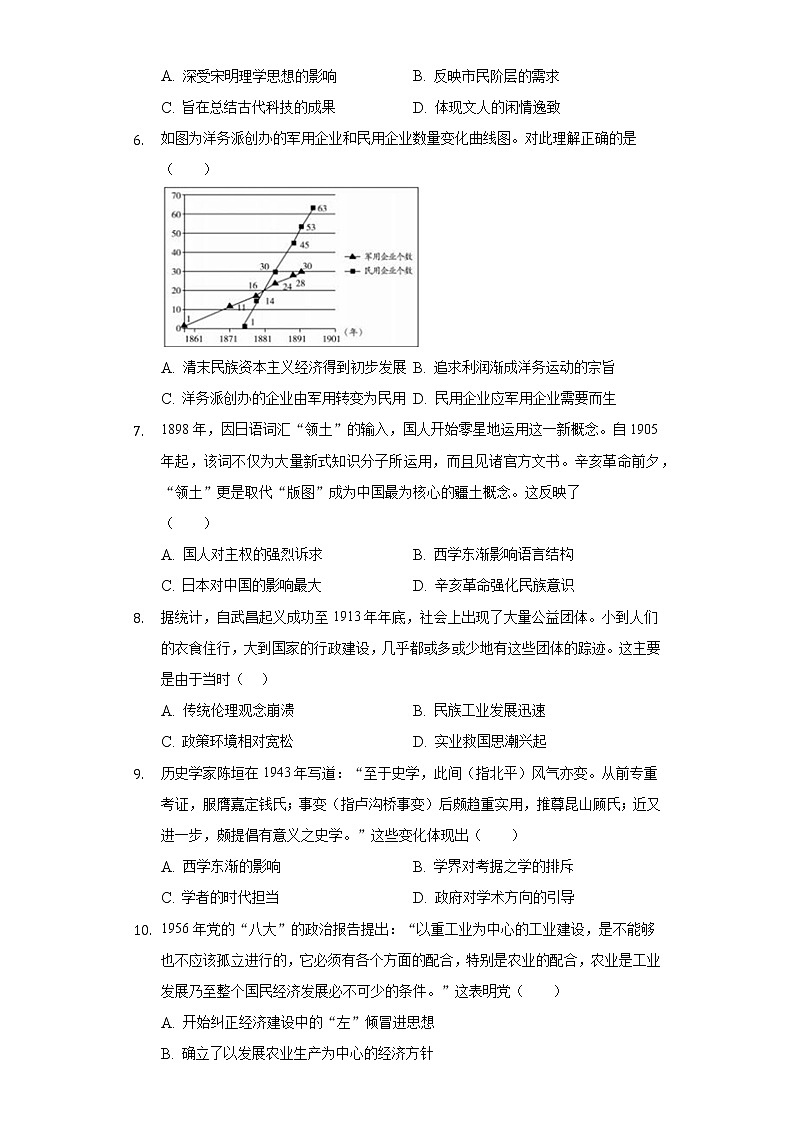 2022-2023学年广东省惠州市惠阳中山中学、龙门中学、惠州仲恺中学三校高三（上）第一次质检历史试卷（含解析）第2页
