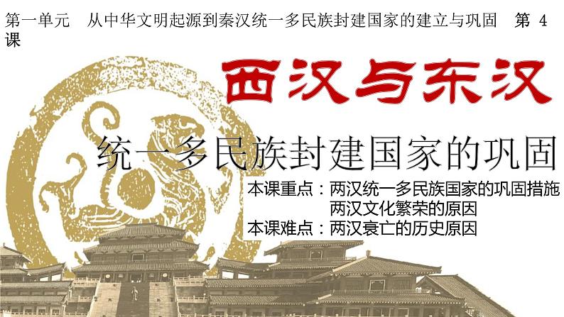 第4课 西汉与东汉——统一多民族封建国家的巩固必修中外历史纲要上册 (1)第1页