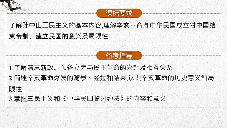 （新高考）2023届高考历史一轮复习 第11讲　辛亥革命 课件02