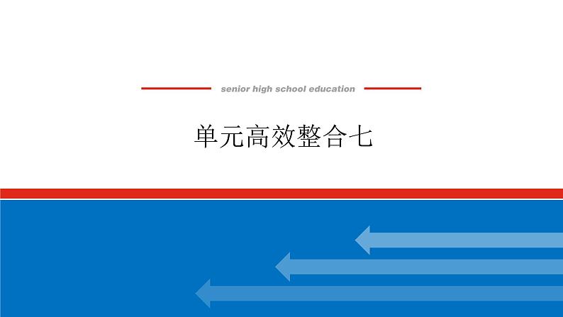 2023高中历史总复习--单元高效整合七课件01