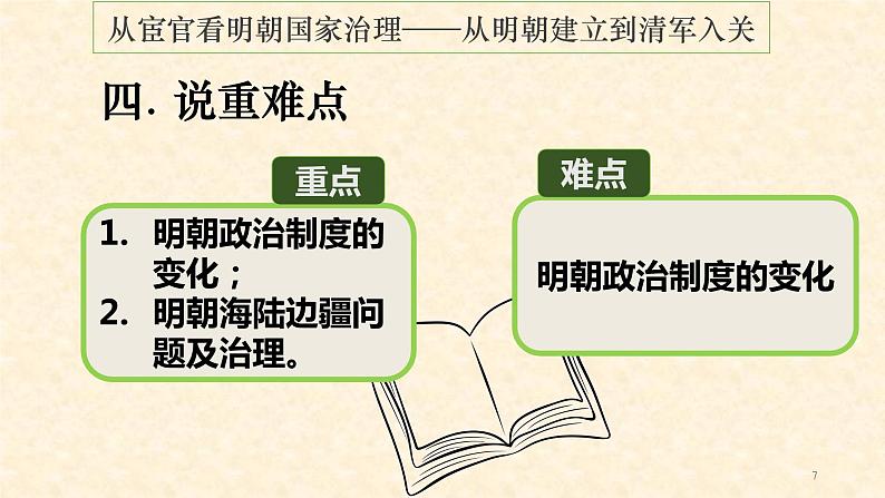 统编版必修中外历史纲要上 第13课 从明朝建立到清军入关说课 课件07