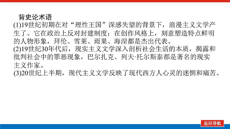 2023年高考历史一轮复习第41讲19世纪以来的世界文学艺术课件+学案+课时练习04