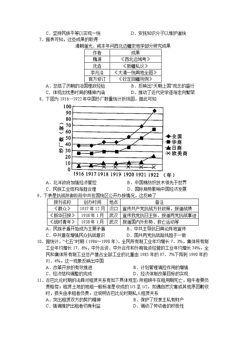 历史试卷(1)第2页