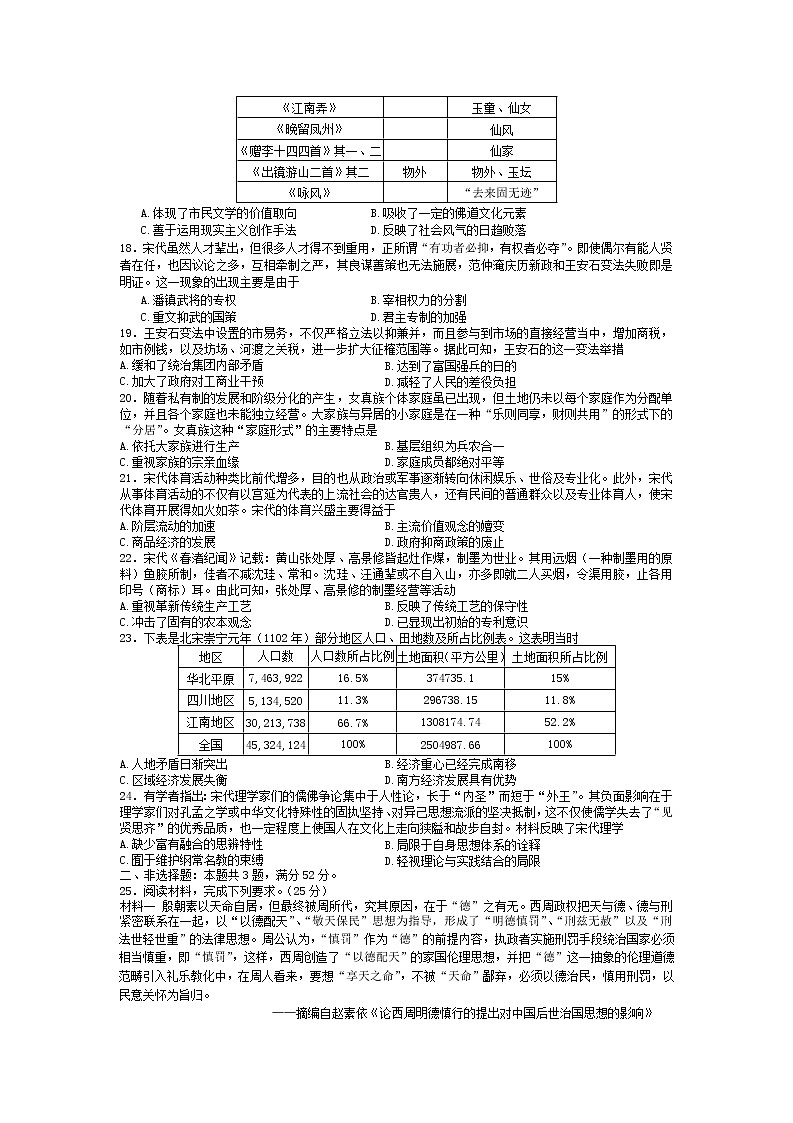 2023安徽省皖江名校联盟高三上学期10月联考历史试题含答案03