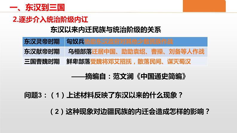 2022-2023学年高中历史统编版（2019）必修中外历史纲要上册第5课 三国两晋南北朝的政权更迭与民族交融 课件第6页