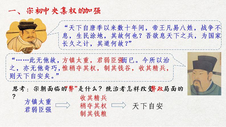 2022-2023学年高中历史统编版（2019）必修中外历史纲要上册第9课 两宋的政治和军事 课件03