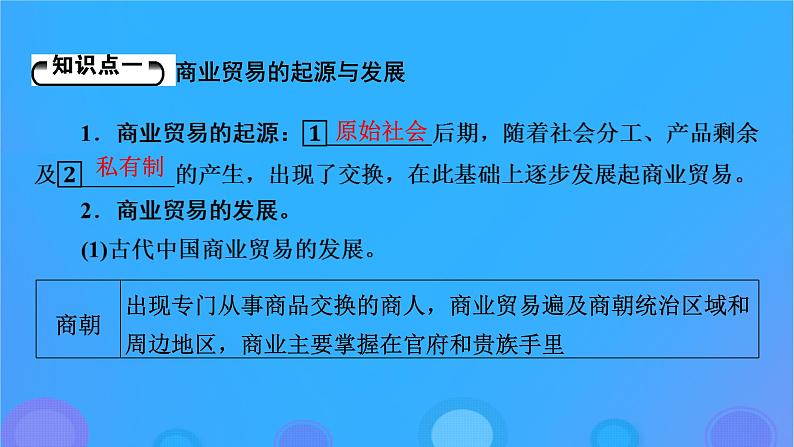 2022秋新教材高中历史第三单元商业贸易与日常生活第7课古代的商业贸易课件部编版选择性必修208