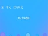 2022秋新教材高中历史第一单元政治制度单元总结提升课件部编版选择性必修1