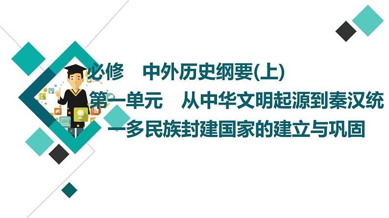 人教版高考历史一轮总复习必修上第1单元第1课从中华文明的起源到春秋战国课件第1页