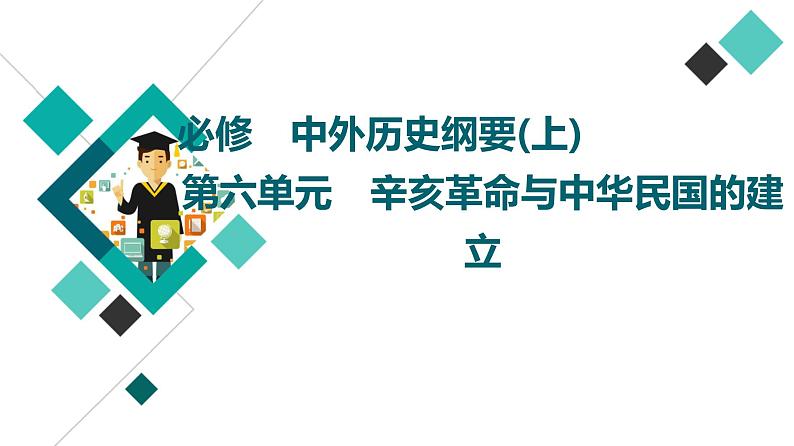 人教版高考历史一轮总复习必修上第6单元第12课辛亥革命课件第1页