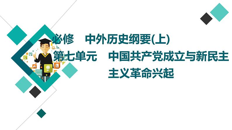 人教版高考历史一轮总复习必修上第7单元第14课五四运动与中国共产党的诞生课件01