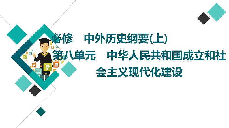 人教版高考历史一轮总复习必修上第8单元第18课中华人民共和国成立和向社会主义的过渡课件第1页