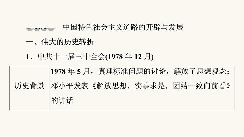 人教版高考历史一轮总复习必修上第8单元第20课中国特色社会主义道路的开辟发展与改革开放的巨大成就课件第5页