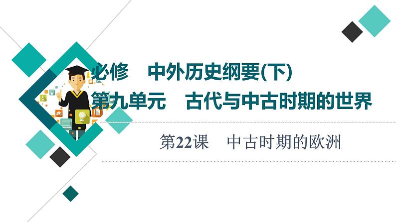 人教版高考历史一轮总复习必修下第9单元第22课中古时期的欧洲课件01