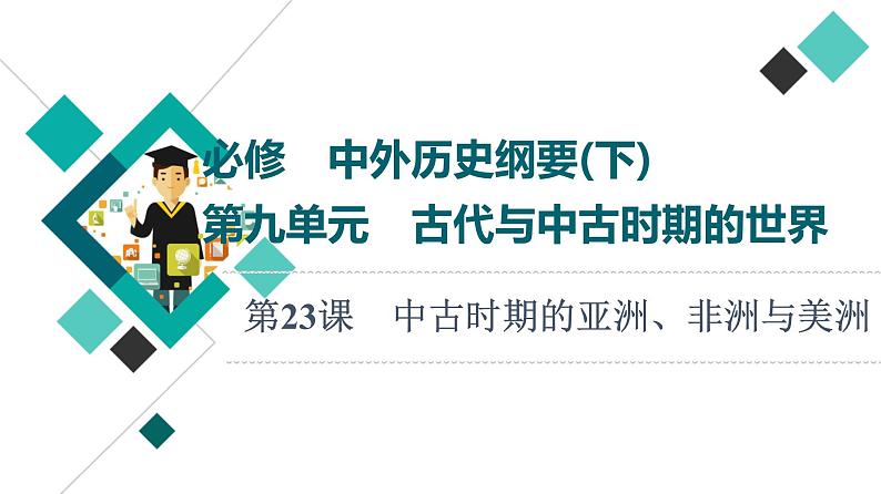 人教版高考历史一轮总复习必修下第9单元第23课中古时期的亚洲、非洲与美洲课件01