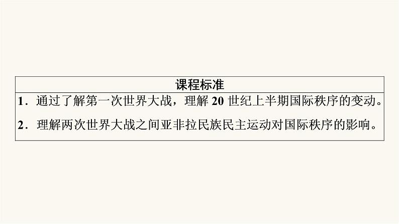 人教版高考历史一轮总复习必修下第12单元第29课第一次世界大战与战后国际秩序和亚非拉民族民主运动的高涨课件06